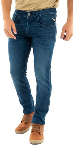 Replay Herren Jeans Anbass Slim-Fit mit Power Stretch, Medium Blue 009-1 (Blau), 32W / 32L