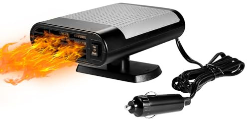 WINOMO - Sbrinatore portatile per auto, 2 in 1, riscaldamento rapido, con funzione di riscaldamento e raffreddamento, 12 V 150 W, per parabrezza