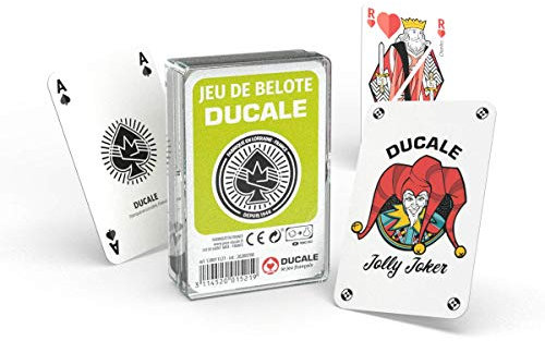 Ducale, Le Jeu Français Jeu de belote 32 Cartes - Boîte Plastique - Ducale Multicolore