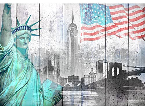 Runa Art Carta da parati fotografica New York USA 352 x 250 cm Vello Sfondo Murale XXL Moderne Decorazione Soggiorno Camera De Letto Sala Ufficio Colorato 9252011a