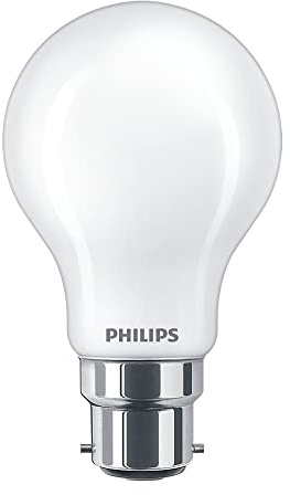 Philips Master Value LED A60 Light Bulb 5.9W 60W Equivalent B22 Bayonet Cap Dimmable Warm White 2700K Frosted Decorative Energy Saving LED Globe Lamp