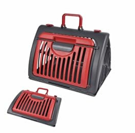 Transportbox, faltbar, Kunststoff, 46 x 35 x 33 cm, Anthrazit Rot
