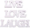 Laugh Live Love Schlafzimmer-Dekoration, Holz, für Zuhause, Café, Bar