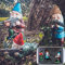 GAZETSZ Gartenzwerge, 11,4 cm, Zwergstatuen, Militär-Zwerg mit Pistole, lustige Armee-Zwerge, Dekorationen für Hof, Innen- und Außenbereich, Halloween, Weihnachten, Erntedankfest, Geschenke (Rot +