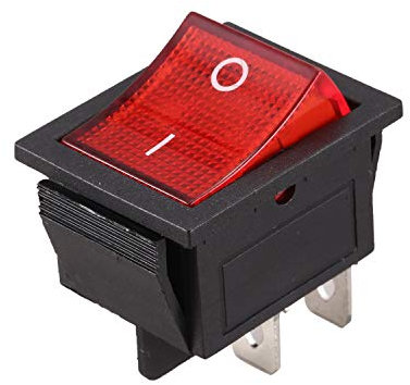 Interrupteur à bascule à 4 broches avec lumière rouge DPST ON/OFF 16 A 20 A 250 V AC