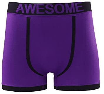 Lot de 3 boxers pour homme sans couture avec taille extensible fluo - Sous-vêtements de sport pour homme (jaune, rose, vert) et (rouge, orange, violet) - Imprimé main sur le dos, Rouge-orange-violet,