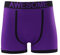 Lot de 3 boxers pour homme sans couture avec taille extensible fluo - Sous-vêtements de sport pour homme (jaune, rose, vert) et (rouge, orange, violet) - Imprimé main sur le dos, Rouge-orange-violet,