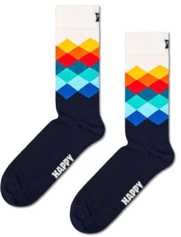 Happy Socks Unisex Faded Diamond Sock Socken (1er Pack)