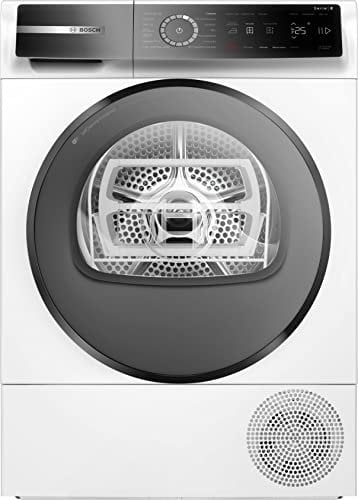 Bosch WQB245A0IT Serie 8, Asciugatrice a pompa di calore, capacità 9 kg, Iron Assist: trattamento a vapore, Condensatore autopulente, Auto dry, Home Connect