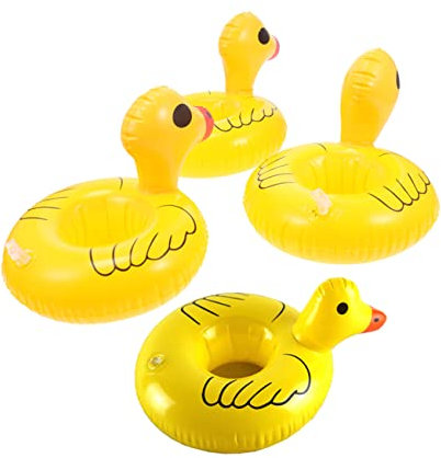 Garneck 4 Pièces Porte-Gobelet Gonflable d'eau Porte-Gobelet pour Piscine Toboggan Porte-Gobelet De Natation Porte-Gobelet Réutilisable Porte-Gobelets pour Boissons Bain Gonflable