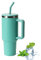 Uezeth Tumbler with Straw Lid and Handle, Stainless Steel Coffee Travel Insulated Cup Mug, 40oz/30oz Cup Travel Mug, Water Bottle Thermos for Hot and Cold Coffee (Blue5)