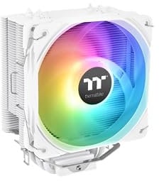 Thermaltake UX200 SE White 5V Motherboard ARGB Sync 16.8 Million Colors 15 Addressable LED Intel/AM5/AMD (LGA 1851/1700) Universal Socket Hydraulic Bearing 170W CPU Cooler CL-P116-AL12SW-A