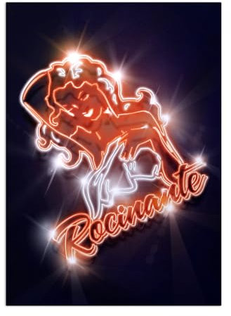 Displate - Poster aus Metall - Einfache Montage ohne Bohren - The Expanse - Expanse Neons - Rocinante Neon - Größe L - 67,5x48cm Matt