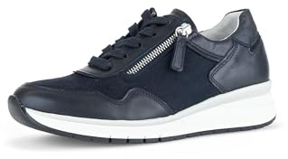 Gabor Damen Low-Top Sneaker, Frauen Halbschuhe,Wechselfußbett,Plateausohle,straßenschuhe,Strassenschuhe,River/Midnight k.,38.5 EU / 5.5 UK