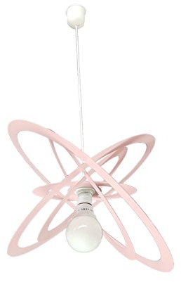 Light&More Lampadario per Cameretta Saturno Ovale Rosa per Cameretta,Camerette,Stanzetta,Stanzette,Bambino,Bambina,Ragazzo,Ragazza,Ragazze