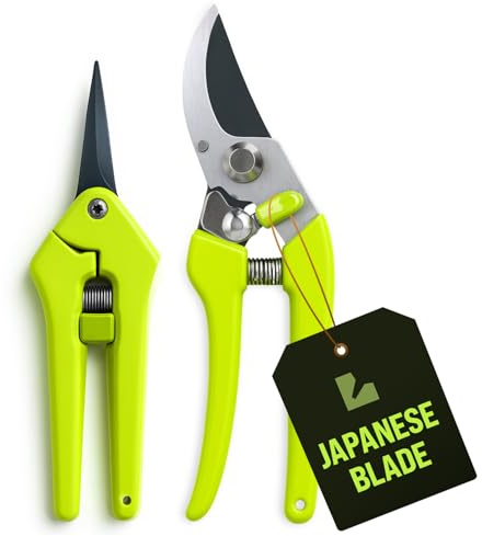 2-Pack Stainless Steel Gardening Scissors, Pruning Shears and Clippers for Gardening