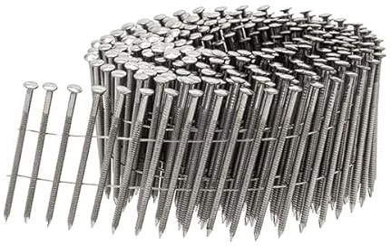 UnitSteel 16° Clous en rouleau - 2,5x50mm, 3.000 piéces, Petit emballage, 16° Clous en rouleau pour Cloueur, Tige annelée/INOX A2/Tête bombée, pour toutes les marques cloueuses