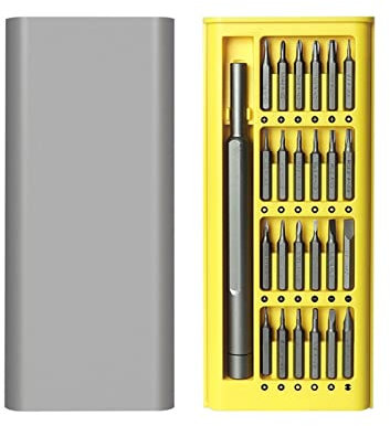 Generic 25-in-1-Schraubendreher-Set Präzisions-Schraubendreher-Bit Magnetischer Schraubendreher-Satz Handy-Reparatur-Handwerkzeuge Multitool(Pink)