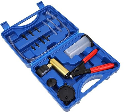iplusmile Pompe à Vide Manuelle Petite Pompe à Vide Voiture AC Pompe à Vide Pompe à Vide Automobile Testeur De Liquide De Frein Kit De Purge De Frein Purge Liquide Outil De Frein Blue Le Fer