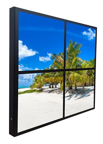 Finestre false illuminato con Led Spiaggia Caraibica