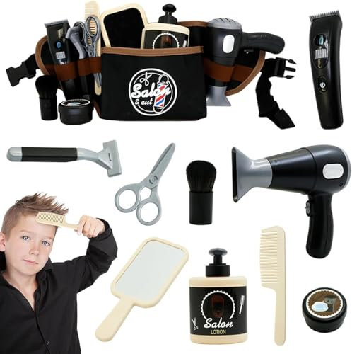 Hairdresser Role Play Set,Role Play Toys for 3 4 5 Year, Pretend Play Hair Salon Set, Kids Hairdressing Set Boys, Haircut Barber Set Toy, Educational Toys Age 3 4 5