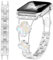 fitonyo Bracelet Diamant compatible avec Apple Watch Series 10/9/8/7/6/5/4/3/2/1/SE,Bracelet métal habillé Sparkle Bling Diamant pour iWatch 42/44/45/46/49mm Argent