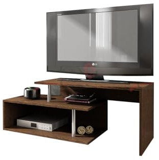 ARREDO DA CASA Mobile Porta TV Moderno a Terra con Vani a Giorno dalle Dimensioni Compatte 125x50 cm Arredamento per Soggiorno in Wengè PTG1