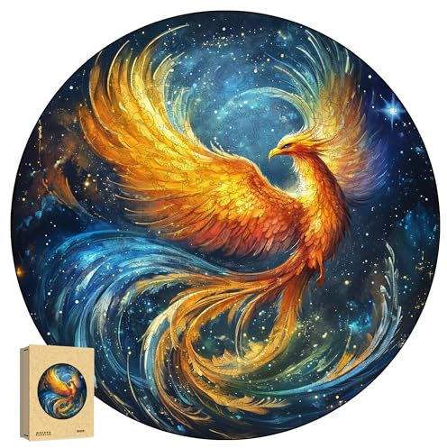 Holzpuzzle Erwachsene, Phoenix Einzigartige Holz Puzzle, Tierform Wooden Puzzle Mit Geschenkbox 189pcs-M-25 * 25 cm