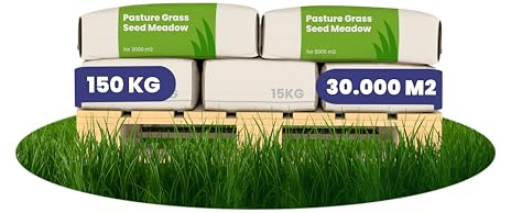 Wiesengras-Samenwiese - Speziell Für Pferde Und Kleinvieh - Grassamen-Wiese - Grassamen-Wiesenmischung - Schafgras - Wiesengras-Samen - Pferdegras-Samen - Organifer (150 KG)