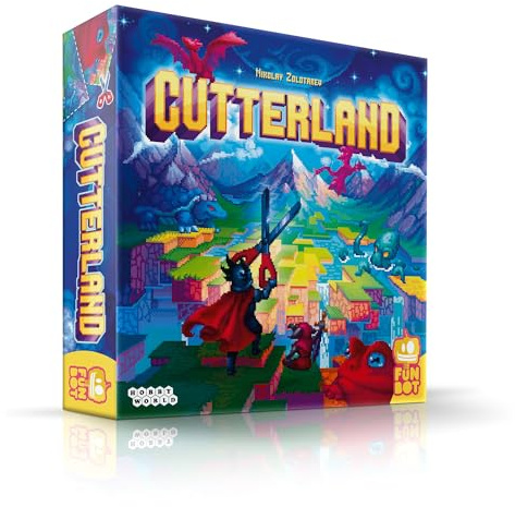 funbot | Cutterland | Taktisches Schneide- & Legespiel für 2-4 Spieler ab 10 Jahren, Kreaturen sammeln, Drachen & Kraken, lustiges Familienspiel | Deutsch