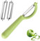 P-Schäler Tupper Set mit 2 Ersatzklingen,Sparschäler für Gemüse&Obst,Ergonomischer Kartoffelschäler gurkenschäler,Müheloses Schälen,Spülmaschinenfest,Kompatibel mit Tupperware Küchengeräten (Grün)