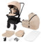 BabyVoyage Kombikinderwagen 2-in-1 ohne Babyschale – Babywanne & Sportsitz, Räder 360° Stoßdämpfer, Federung, Höhenverstellbarer Griff, Zusammenklappbargleiten, Zubehör-Khaki