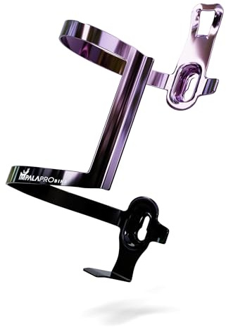 IMPALAPRO - Getränkehalter Rennrad & MTB Seitlich Rechts Aluminium 34g (li) | Fahrrad Flaschenhalter Seitlich, 10 Farbverläufe Electroplated, Kompatibel mit Standard-Trinkflaschen Ø72-76mm