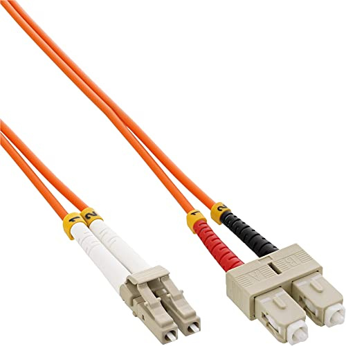 InLine LWL Duplex Kabel, LC/SC, 20 m