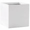 VIVANNO Pflanzkübel Fiberglas Block Frostsicher - 40x40x40 cm - Weiß Matt - Blumenkübel Quadratisch für Draußen und Drinnen