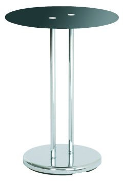Haku Möbel 33203 Beistelltisch,55 x 40 cm, Chrom/schwarz