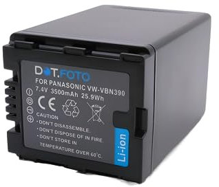 Dot.Foto VW-VBN260, VW-VBN260E-K Premium High Capacity 7.4v / 3500mAh Rechargeable Battery for Panasonic HC-X800 HC-X900 HC-X900M HC-X920 HC-X920M HC-X929 HDC-HS900 HDC-SD800 HDC-SD900 HDC-TM900