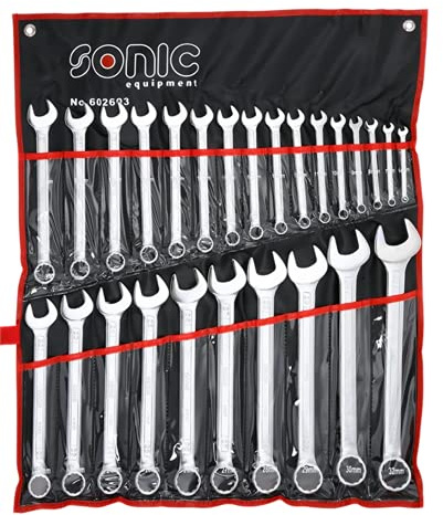 Sonic 602603 Ringmaulschlüssel im Beutel, 26-teilig