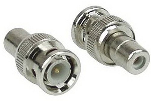 Adaptador con conector macho BNC y conector hembra RCA, código artículo: AS-BNC001