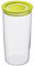 Rotho Cristallo runde Vorratsdose 1,2l mit Deckel und Dichtung, Kunststoff (SAN) BPA-frei, transparent/grün, 1,2l (11,0 x 11,0 x 19,3 cm)