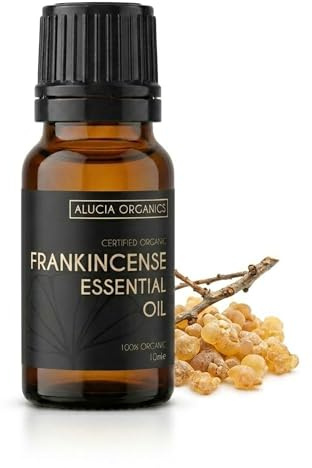Reines Bio-Weihrauch-Ätherisches Öl 10 ml – Zertifiziertes Bio-Aromatherapie-Öl für Diffuser, Luftbefeuchter & Massage-Mischungen – Unverdünntes, rein natürliches ätherisches Öl für Haut, Haar & Bad