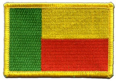 Flaggenfritze Flaggen Aufnäher Benin Fahne Patch + gratis Aufkleber