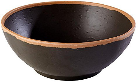 APS 84578 Schale CROCKER, Ø 21 cm, Höhe 8 cm, 1,45 Liter, Melamin, braun mit hellbraunem Rand