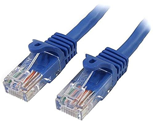 StarTech.com 45PAT10MBL 10 m Blue Cat5e Patch Cable with Snagless RJ45 Connectors, Long Ethernet Cable, 10 m Cat 5e UTP Cable