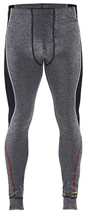 Blaklader 18451736 Unterwäschehose Xwarm 100Prozent MERINO, Mittelgrau/schwarz