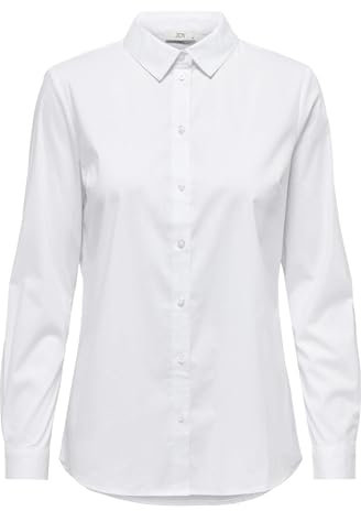 Only&JDY Jdymio L/s Shirt WVN Noos Blouse, Blanc (White White), 36 (Taille Fabricant: 34) Femme