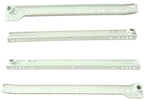 AERZETIX: Par de guías de rodillo correderas para cajones 25kg (35cm)