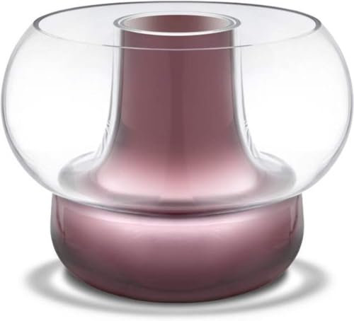 Holmegaard, Designer Vase aus mundgeblasenes Glas in Pflaume, 24 cm