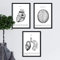 Nacnic Anatomie Poster 3er-Set. Vintage Stil Wanddekoration Abbildung von Herz Gehirn Lunge und andere Körperteile. Verschiedene menschliche Körper und Anatomie Bilder ohne Rahmen. Größe A4.