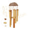 Relaxdays Windspiel Bambus, Holz Klangspiel, wetterfest, für Balkon, Garten, schöner Klang, Feng Shui Deko, 71 cm, Natur
